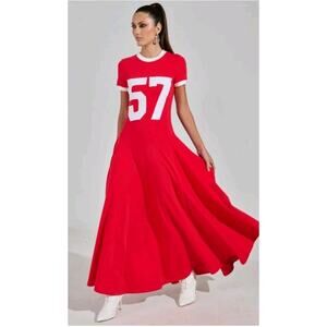 Akira Coolest In The Room Jersey Maxi Dress Small